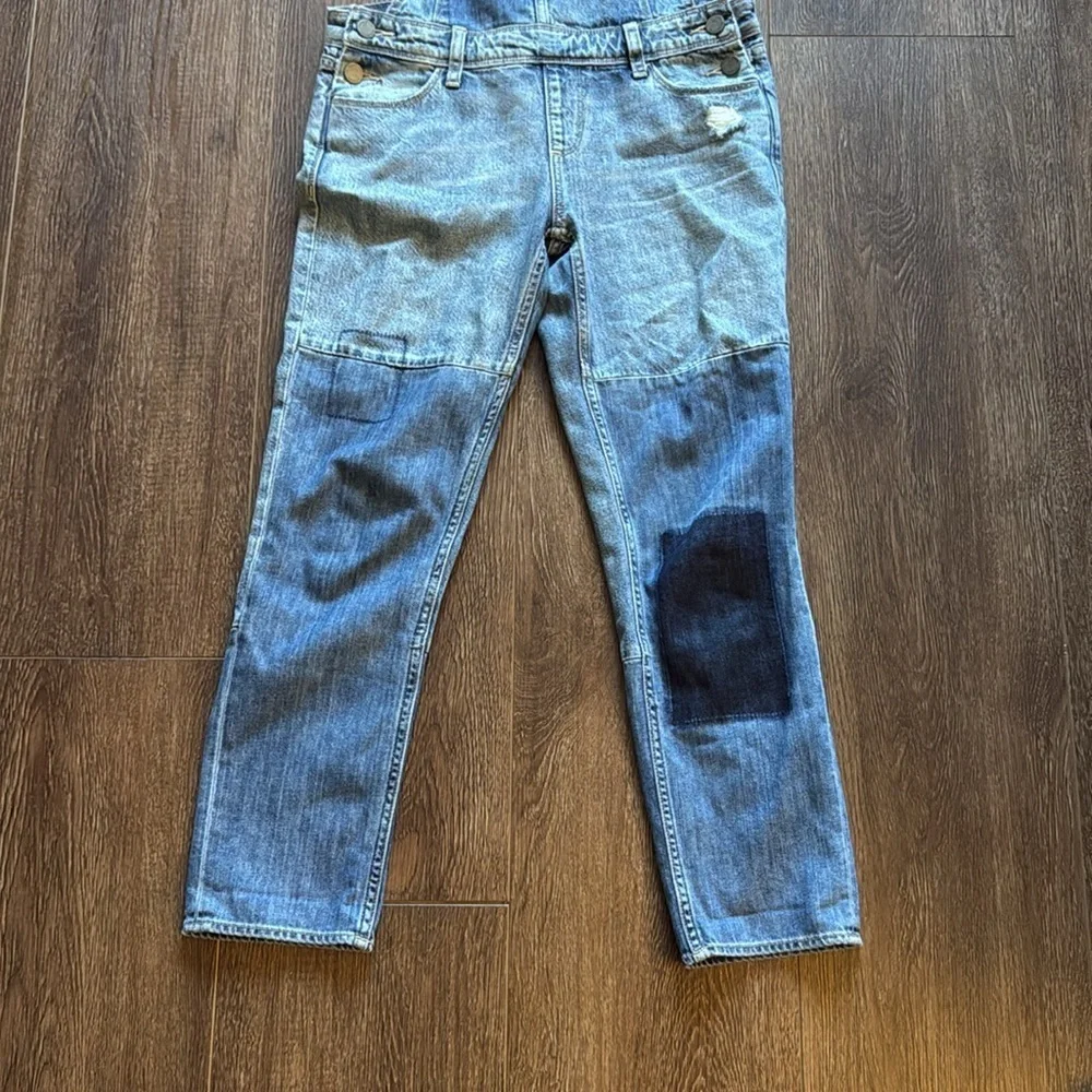 Anthropologie PAIGE Sierra High Rise Denim Overalls Distressed